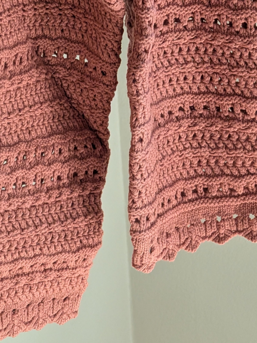 NWT Abercrombie & Fitch Textured Open Stitch Crewneck Sweater In Rose Pink - S - Picture 9 of 12